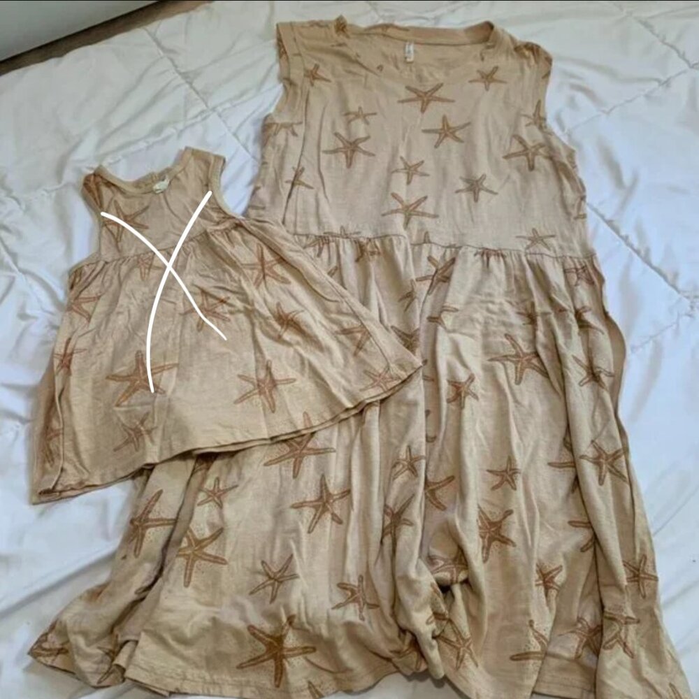 Rylee + Cru Starfish Mommy Dress  L  Coastal Boho